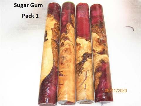 Australian #65 Sugar Gum burl Resifill - Rounded PEN blanks - Sold in packs