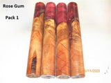 Australian #3 Pink/Rose Gum Burled Resifill- Rounded PEN blanks - Sold in Packs