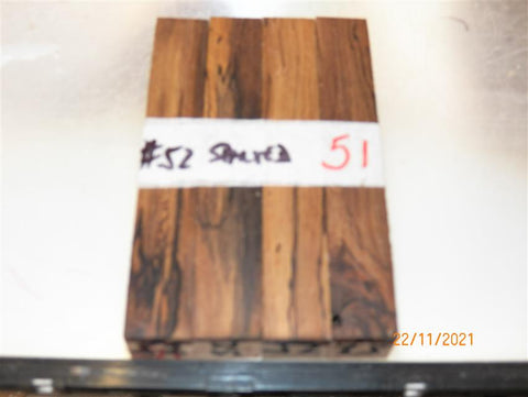 Australian #52spt (spalted) Walnut tree wood (local) - PEN blanks - Sold in packs