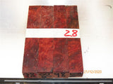 Australian #98 Red Mallee root burl raw - PEN blanks - Sold in packs