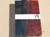 Australian #57 new Peppercorn spalted burl - Stabilized multi-colours - PEN blanks - Sold in packs