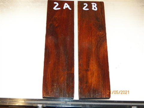 Australian #41st Cherry Plum wood - STABILISED knife scales-Sold in book-matched pairs