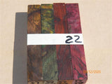 Australian #57 new Peppercorn spalted burl - Stabilized multi-colours - PEN blanks - Sold in packs