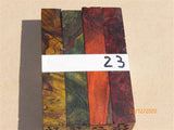 Australian #57 new Peppercorn spalted burl - Stabilized multi-colours - PEN blanks - Sold in packs