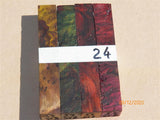 Australian #57 new Peppercorn spalted burl - Stabilized multi-colours - PEN blanks - Sold in packs