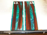 Australian #95st Red-Oak RESIFILL Knife scales - Book-matched - Sold in pairs