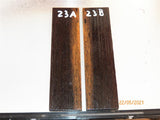 #99st Pheasant wood- Stabilised KNIFE handle scales bookmatched- Sold in pairs (1)