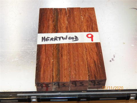 Australian #95st Red-Oak Heartwood wood - PEN blanks - Sold in packs