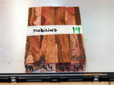Australian #44 Shiraz Red Vine - Stabilized in red and green PEN blanks-sold in packs