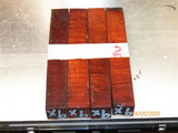 Australian #9-X (cross cut) Colonial Red Gum - PEN blanks raw - Packs of 4