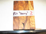 Australian #21 Majestic Olive wood "Pretty" - PEN blanks - packs of 4 blanks