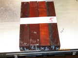 Australian #9-X (cross cut) Colonial Red Gum - PEN blanks raw - Packs of 4