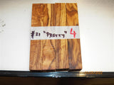 Australian #21 Majestic Olive wood "Pretty" - PEN blanks - packs of 4 blanks