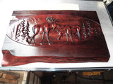 Australian woods carved images/scenes boards/panels - Sold singly