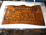 Australian woods carved images/scenes boards/panels - Sold singly