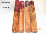 Australian #3 Pink/Rose Gum Burled Resifill- Rounded PEN blanks - Sold in Packs