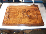 Australian woods carved images/scenes boards/panels - Sold singly