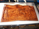 Australian woods carved images/scenes boards/panels - Sold singly