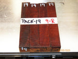 Australian #9 Colonial Red Gum Root - PEN blanks raw - Packs of 4