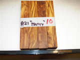 Australian #21 Majestic Olive wood "Pretty" - PEN blanks - packs of 4 blanks