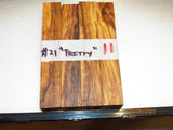 Australian #21 Majestic Olive wood "Pretty" - PEN blanks - packs of 4 blanks