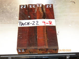 Australian #9 Colonial Red Gum Root - PEN blanks raw - Packs of 4
