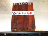 Australian #9 Colonial Red Gum Root - PEN blanks raw - Packs of 4