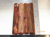 Australian #44 Shiraz Red Vine - Stabilized clear rounded PEN blanks