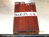Australian #9 Colonial Red Gum Root - PEN blanks raw - Packs of 4