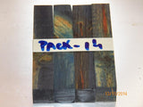 Australian #25 Knotty Pine Stabilized blue PEN blanks- Sold in packs