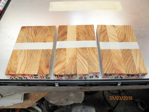 Australian #40z Local (diagonal cut) Ash tree wood - PEN blanks raw -  - Sold in packs