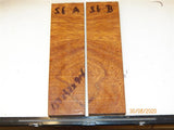 Amboyna/Rosewood wood- Stabilised KNIFE handle scales bookmatched- Sold in pairs (1)