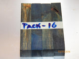 Australian #25 Knotty Pine Stabilized blue PEN blanks- Sold in packs