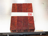 Australian #98 Red Mallee root burl raw - PEN blanks - Sold in packs