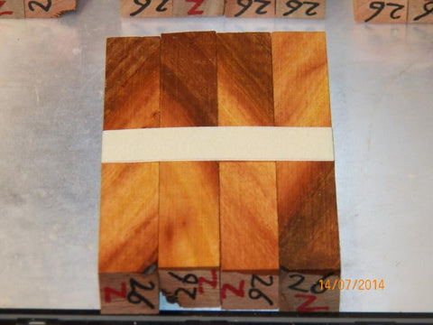 Australian #26Z Platypus Gum tree wood - PEN blanks raw/diagonal cut - Sold in packs