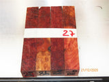 Australian #98 Red Mallee root burl raw - PEN blanks - Sold in packs