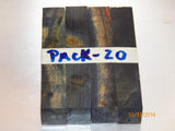 Australian #25 Knotty Pine Stabilized blue PEN blanks- Sold in packs