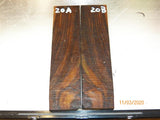 #99st Pheasant wood- Stabilised KNIFE handle scales bookmatched- Sold in pairs (1)