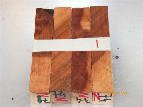 Australian #74-Z (diagonal cut) McIntosh Apple tree wood (aged) - PEN blanks - Sold in packs