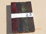 Australian #57 new Peppercorn spalted burl - Stabilized multi-colours - PEN blanks - Sold in packs