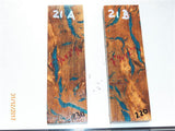 Australian #22 Olive root wood high grain Resifills - Small boards - Sold singly