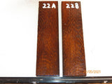 #99st Pheasant wood- Stabilised KNIFE handle scales bookmatched- Sold in pairs (1)