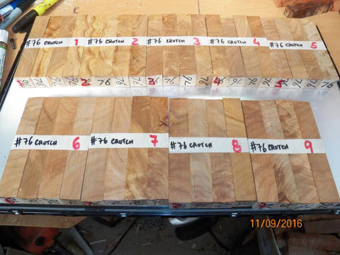 Australian #76 SA Ironwood Crotch wood (local) - PEN blanks raw - Sold in packs