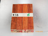 Australian #3 Pink/Rose Gum Burl- PEN blanks - Sold in packs