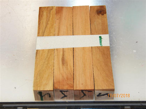 Australian #5 Yellow Gum tree wood - PEN raw blanks - Sold in packs of 4