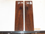 #99st Pheasant wood- Stabilised KNIFE handle scales bookmatched- Sold in pairs (1)