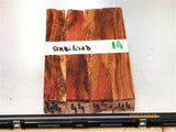 Australian #44 Shiraz Red Vine - Stabilized in red and green PEN blanks-sold in packs