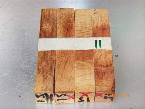 Australian #15x (cross cut) Holly-Oak tree wood - PEN blanks raw - Sold in packs