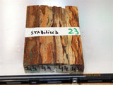Australian #44 Shiraz Red Vine - Stabilized in red and green PEN blanks-sold in packs