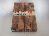 Australian #18-N Crotch (CR) Golden Wattle - Stabilised PEN blanks - Sold in packs of 4 blanks
